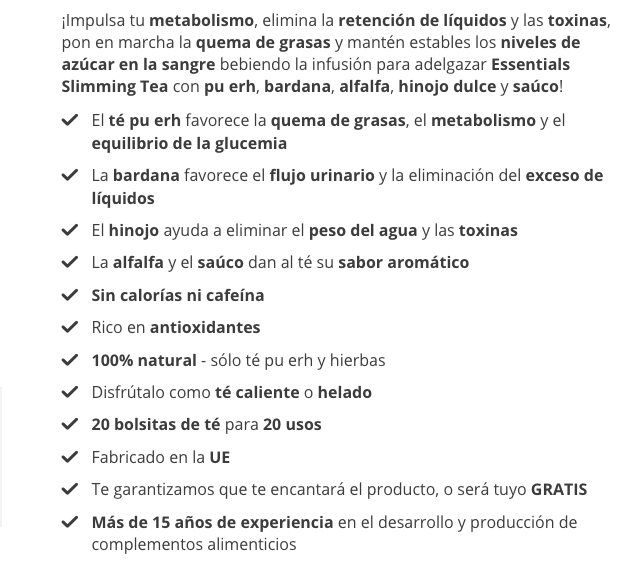 Té Herbal de Uso Diario Ligereza y Bienestar en tus Manos